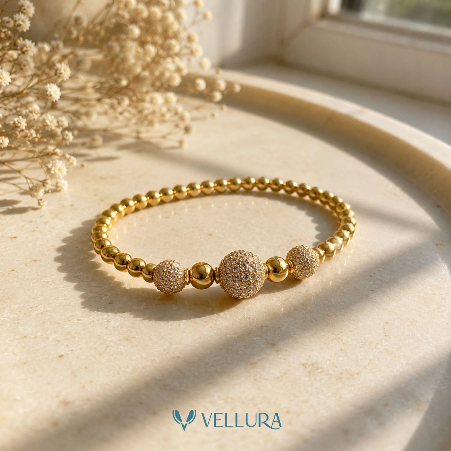 CZ Beaded Bracelet