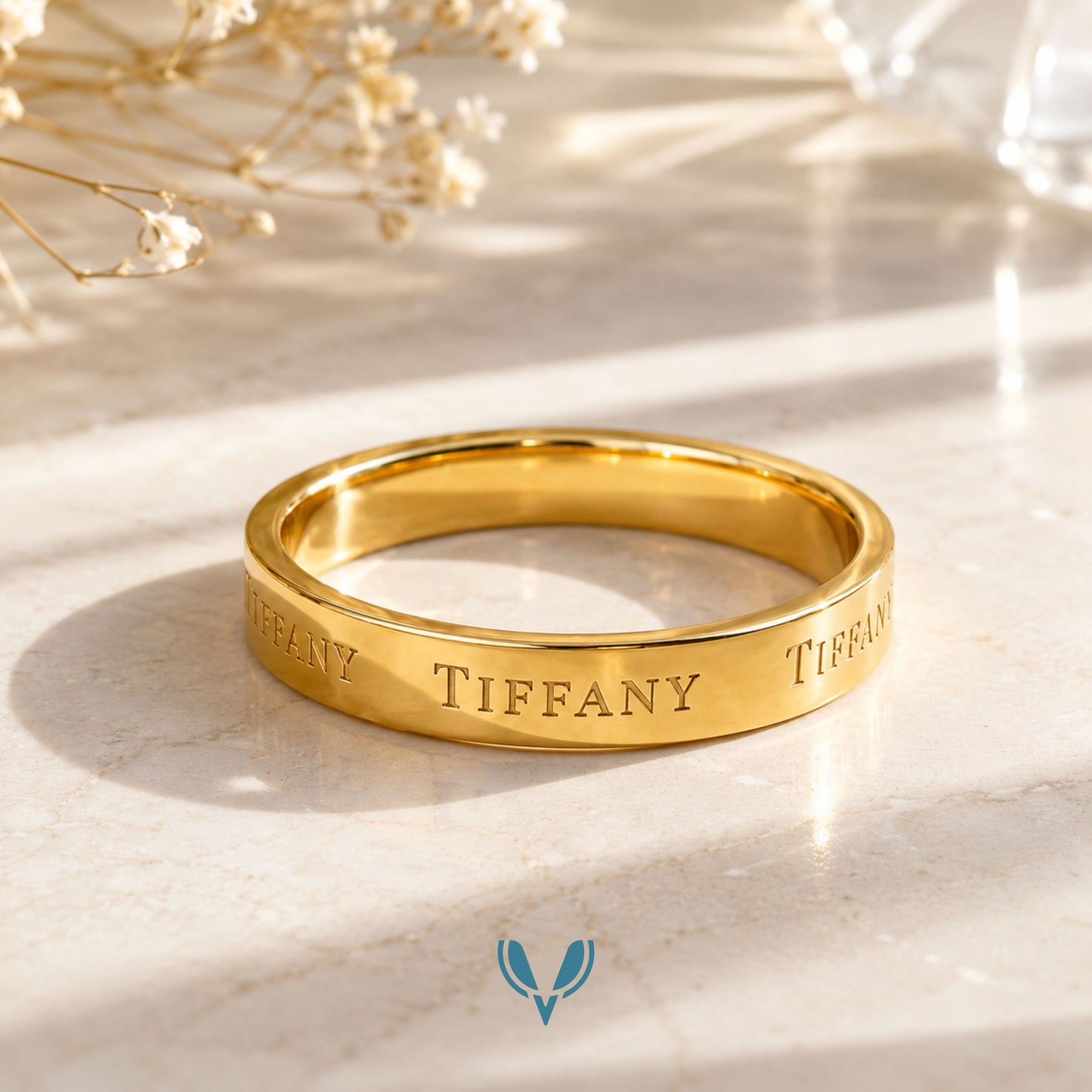 Tiffany Inspired Band Ring