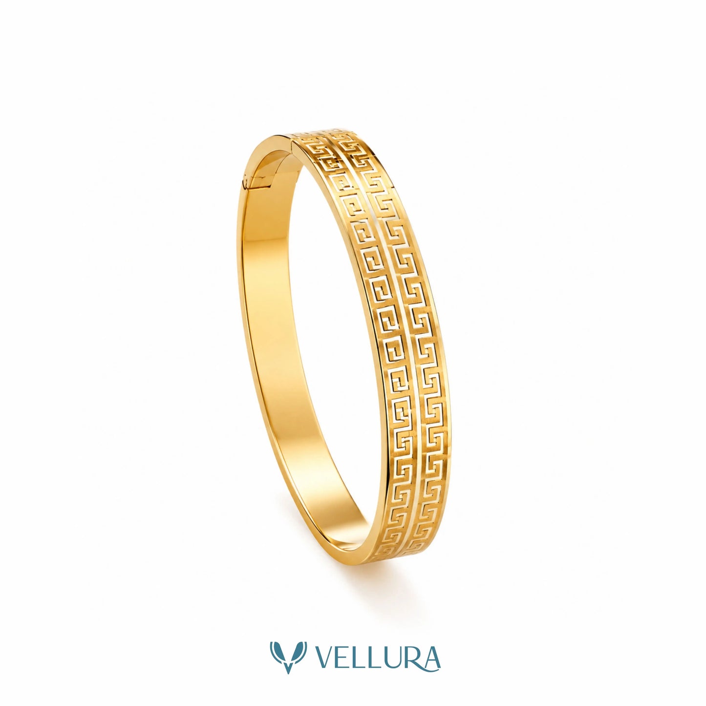 Greek Key Gold Bracelet VEL002