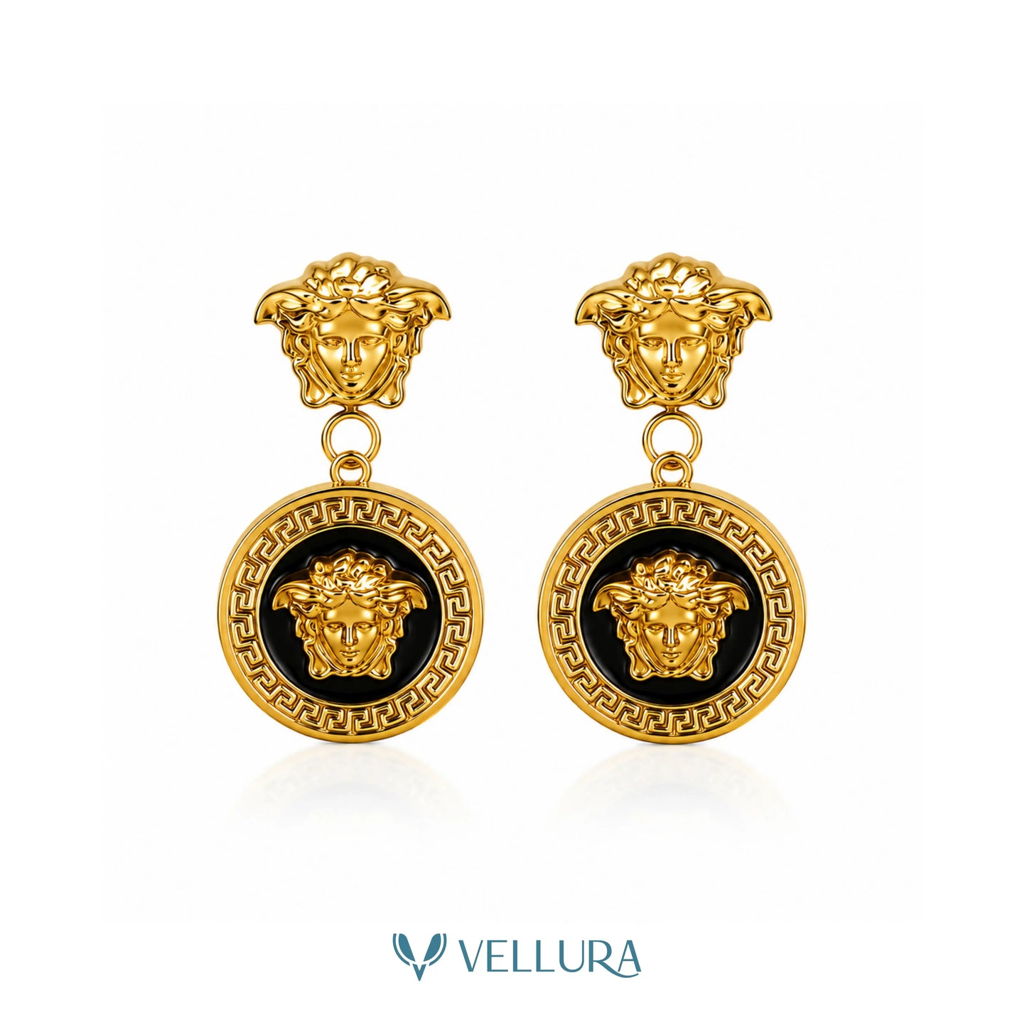 Medusa Necklace & Earrings And Ring Set