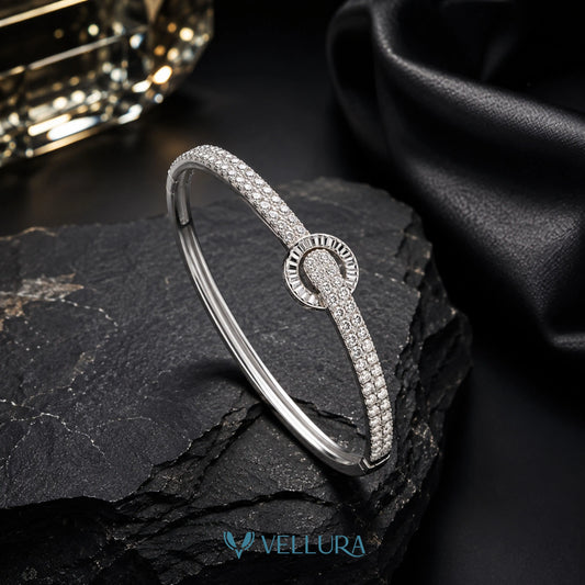 Silver Studded Knot Bracelet