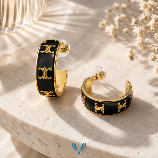 Tory' Inspired Hoop Earrings