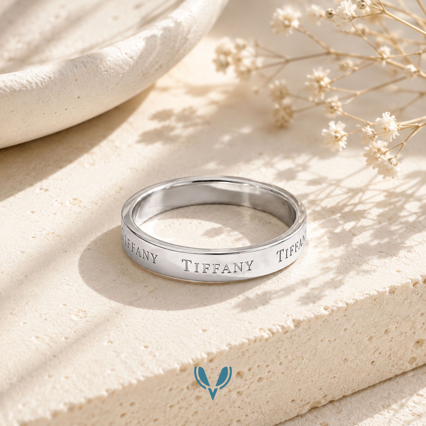 Tiffany Inspired Band Ring