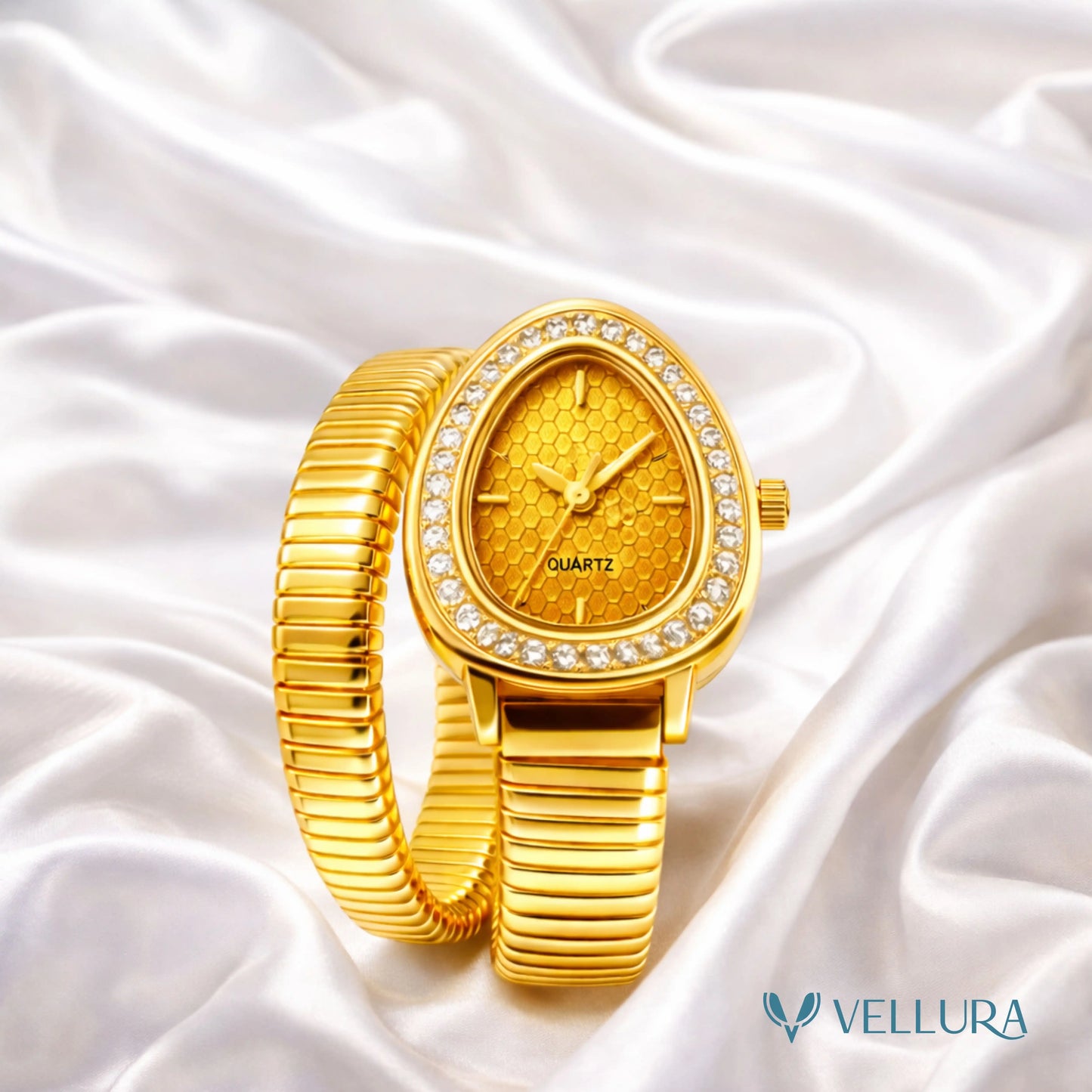 Bvlgari Inspired -Gold Snake Wrap Watch