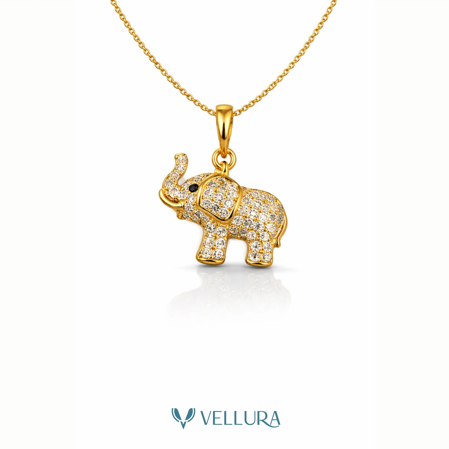 Elephant Pendent With Swarovski Stones
