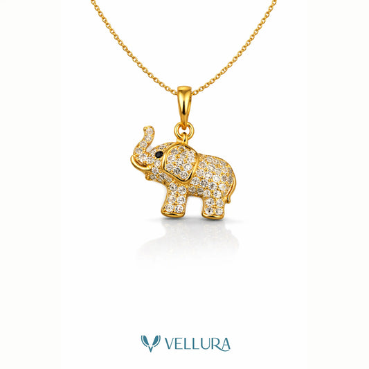 Elephant Pendent With Swarovski Stones
