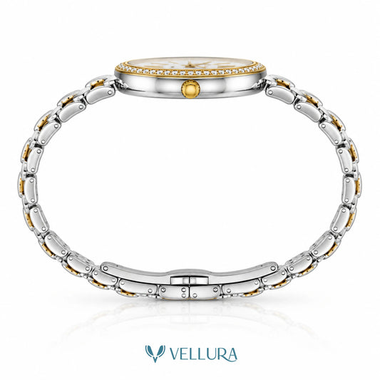 Pearl Elegance Dual Tone Watch