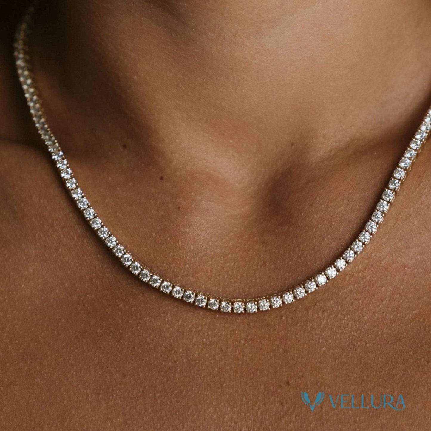 Unisex Tennis Necklace-White