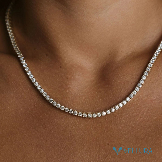 Unisex Tennis Necklace-White