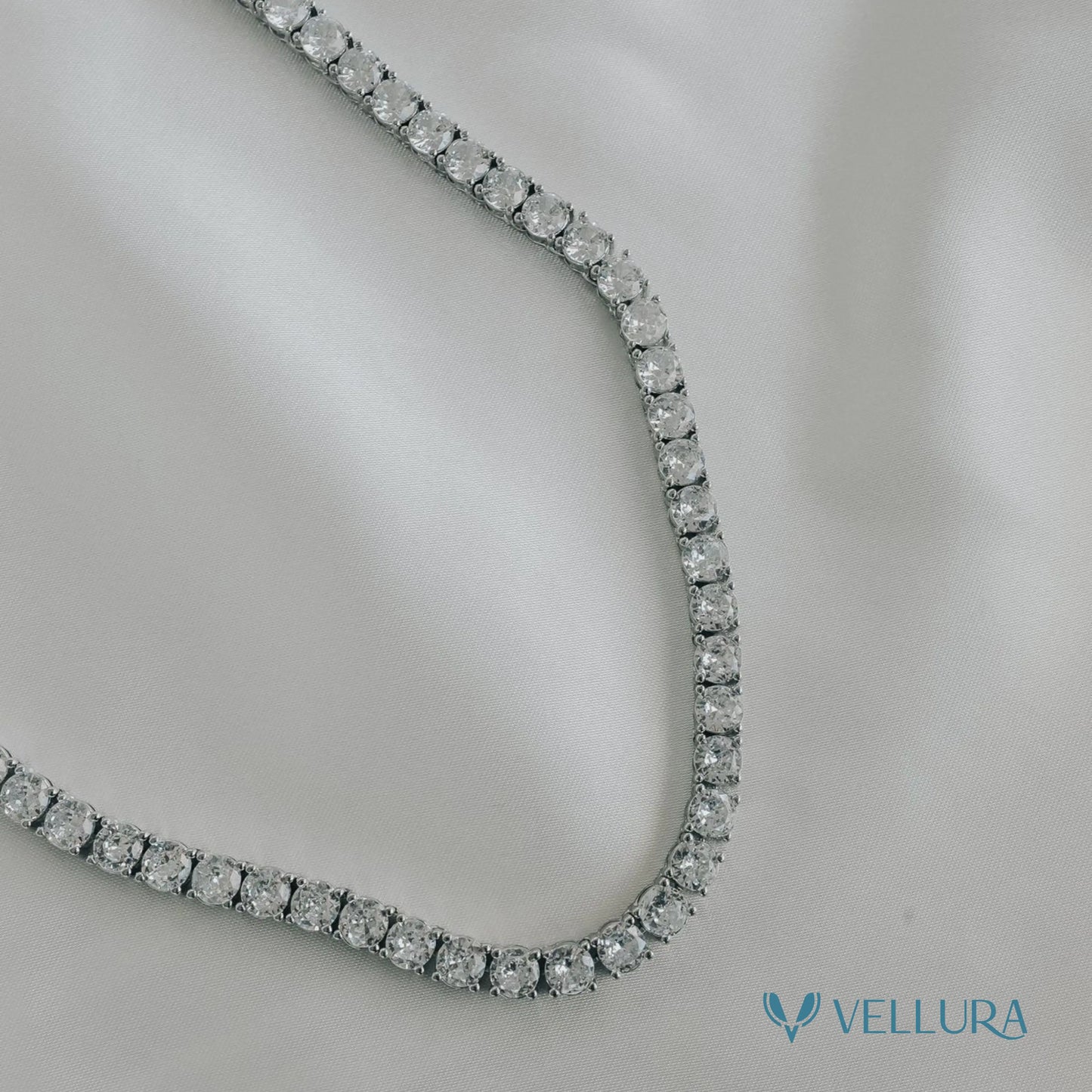 Unisex Tennis Necklace-White