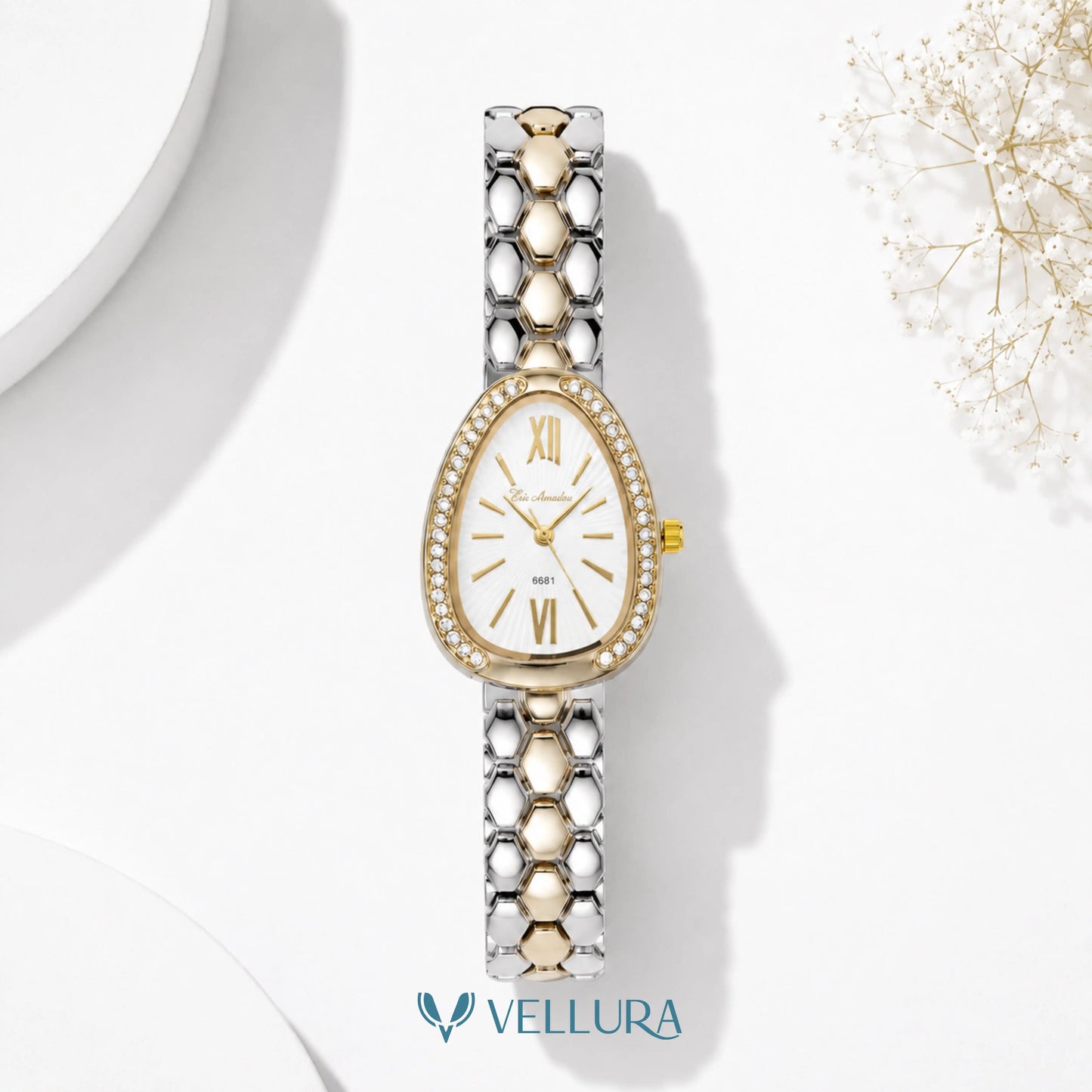 Pearl Elegance Dual Tone Watch