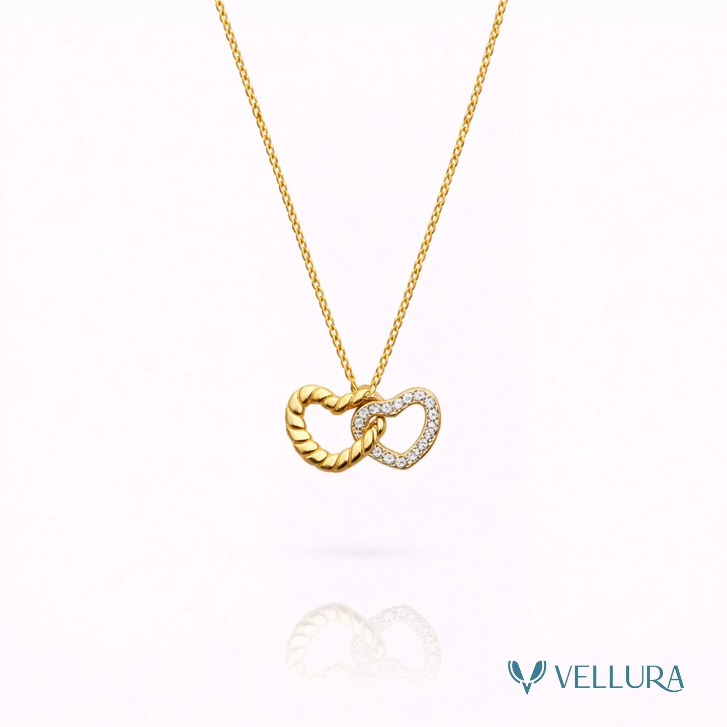 Interlinked Heart Gold Necklace