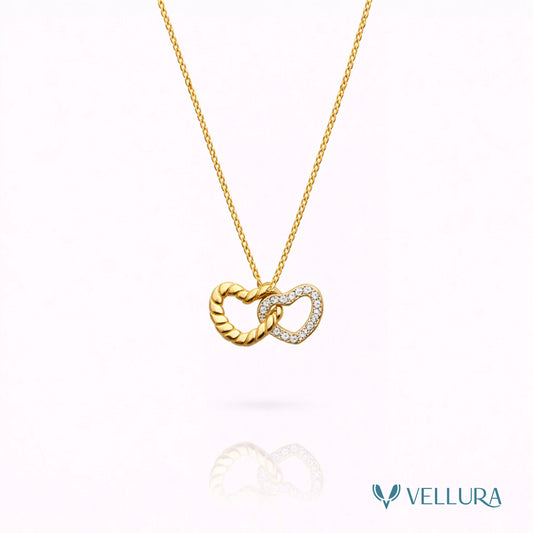Interlinked Heart Gold Necklace