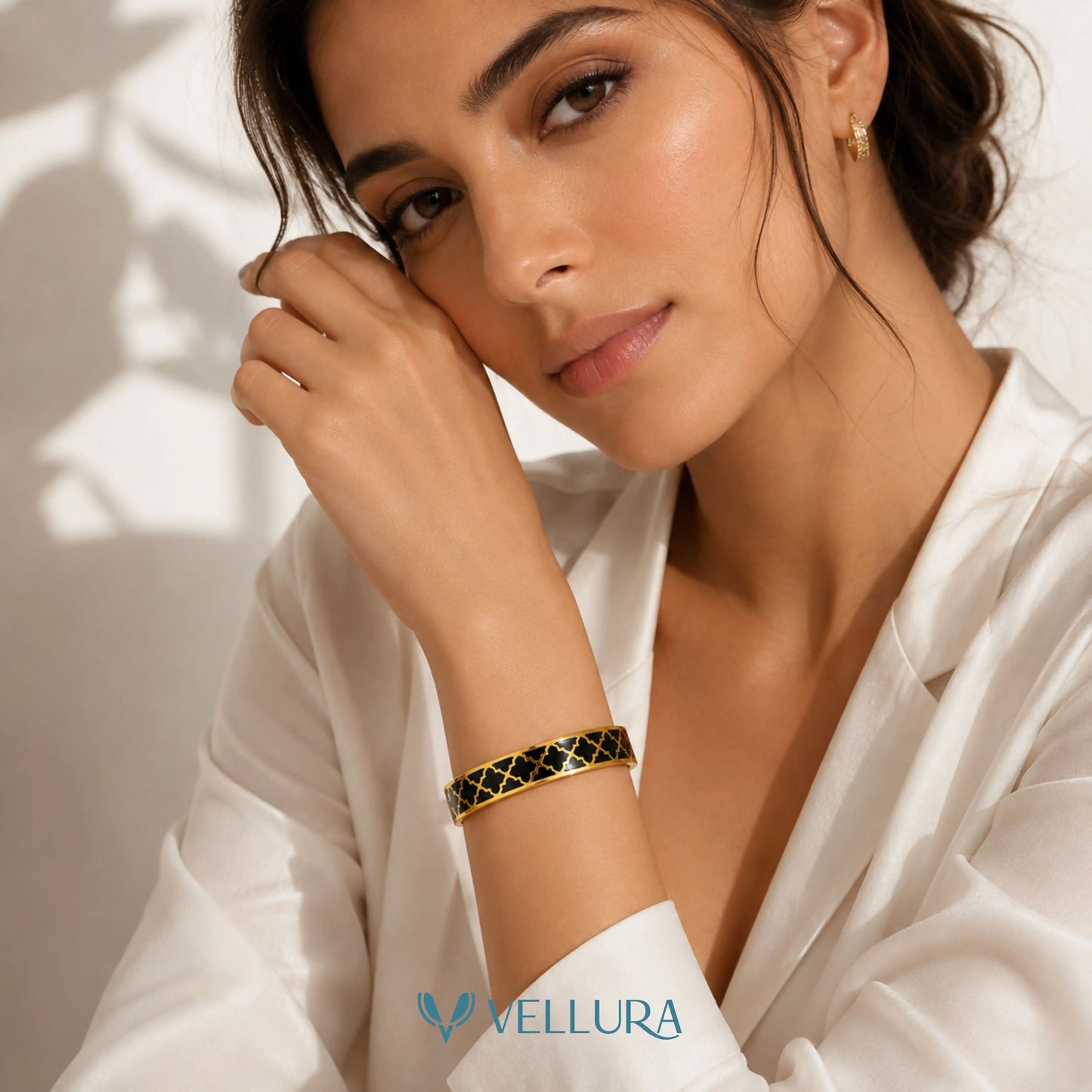 Luxury Black Clover Gold Bracelet