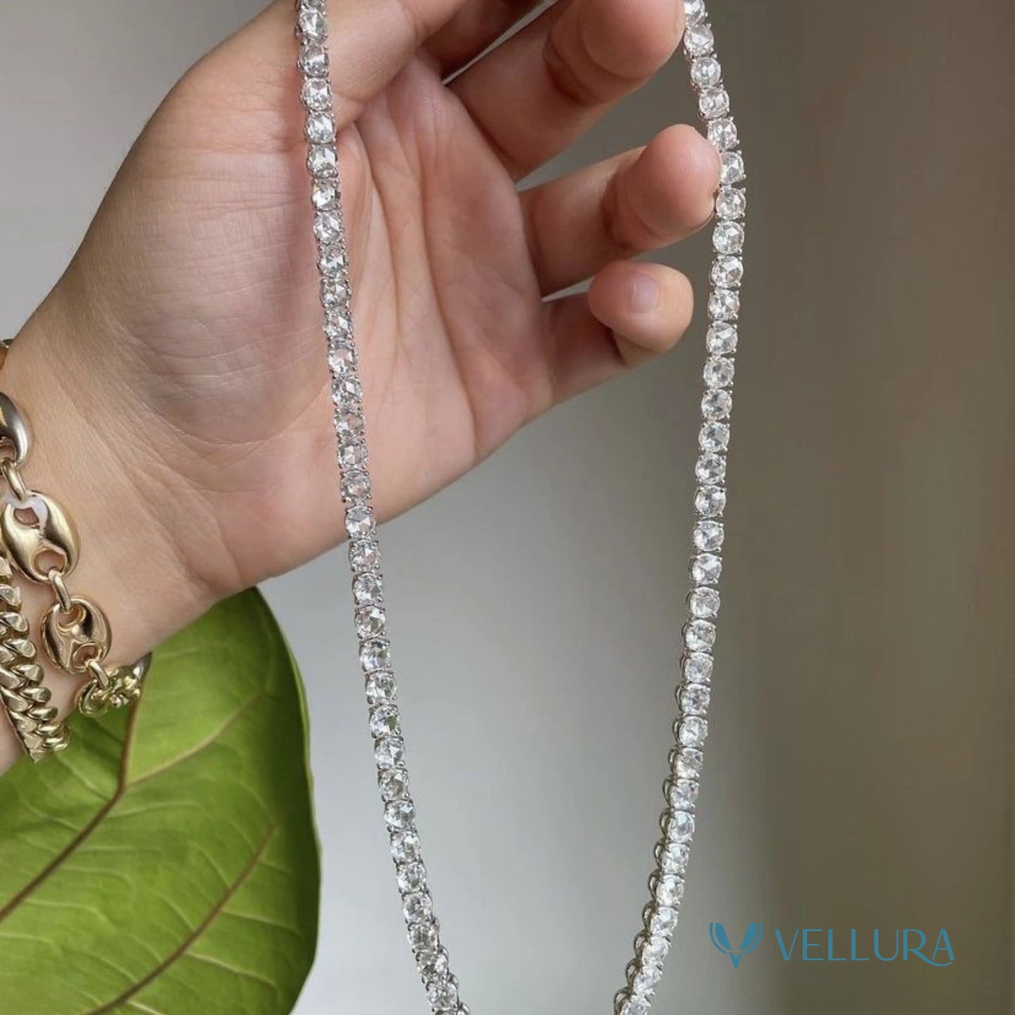 Unisex Tennis Necklace-White
