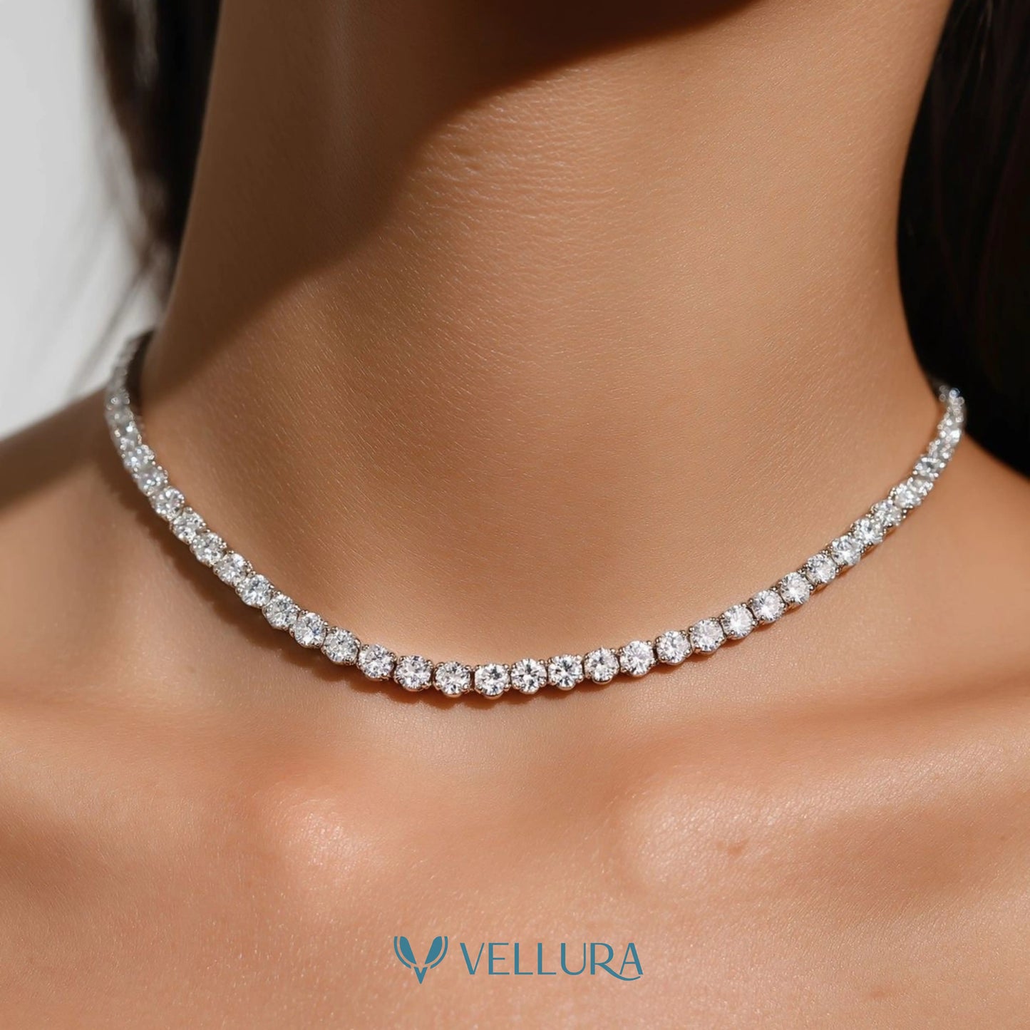 Unisex Tennis Necklace-White