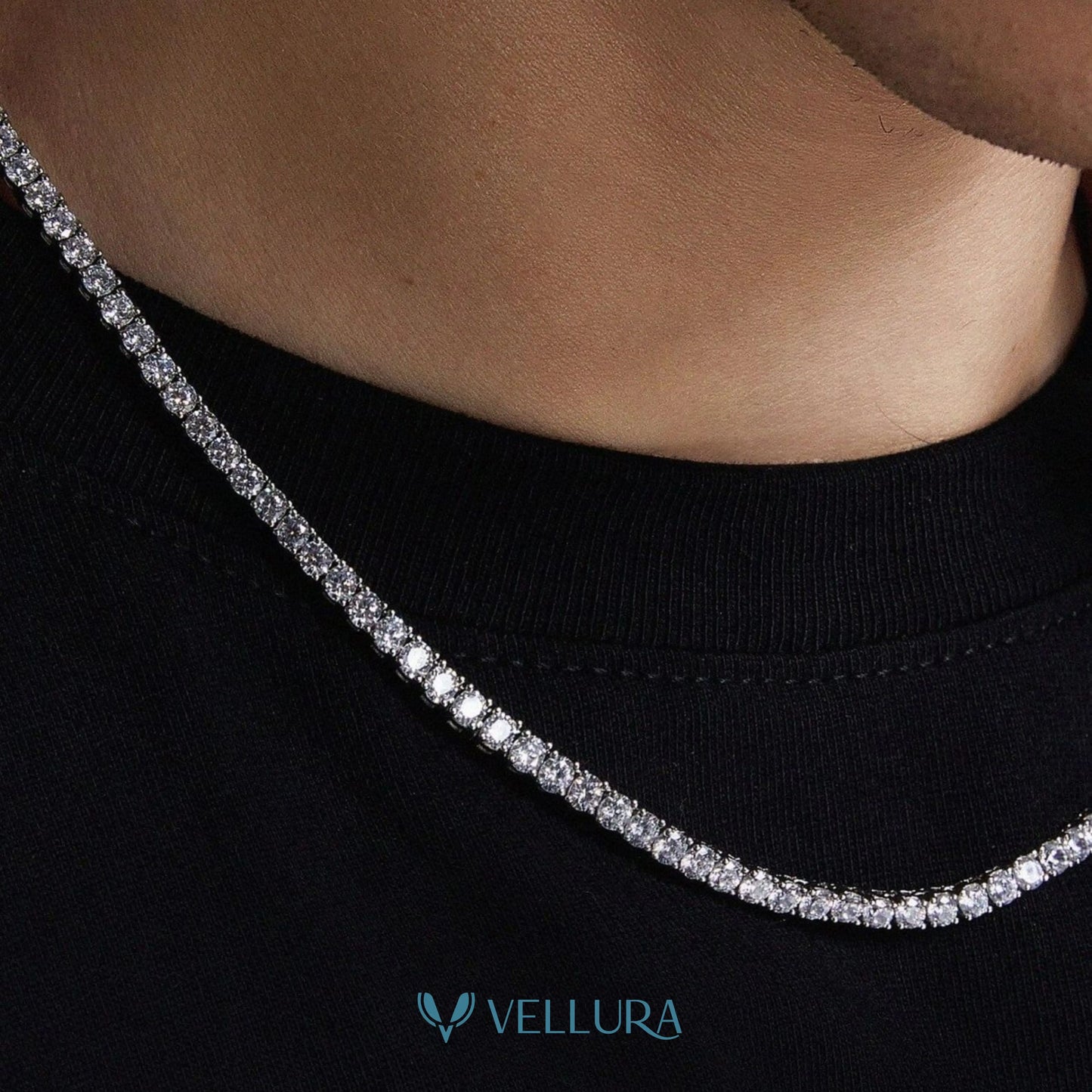Unisex Tennis Necklace-White