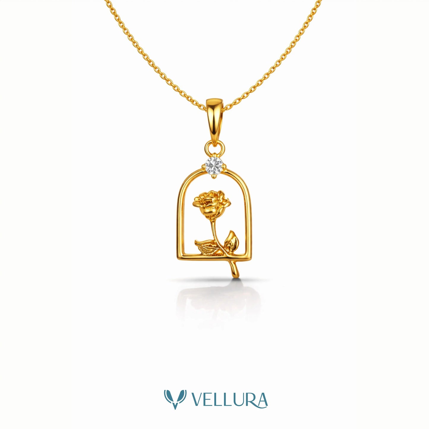 Heart Love Pendant with Swarovski Stone