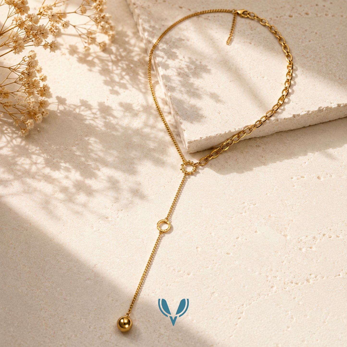 Long Drop Necklace-VEL-001