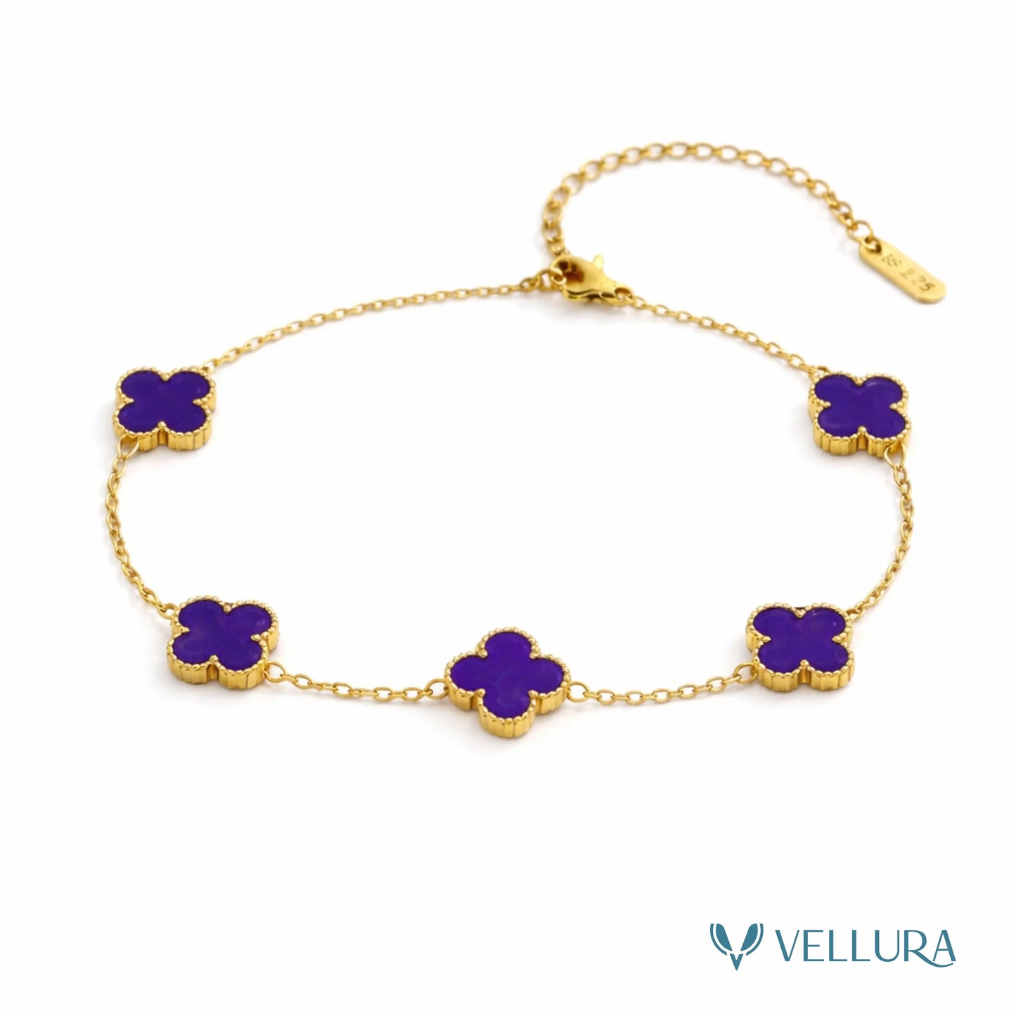 Purple Quatrefoil Bracelet