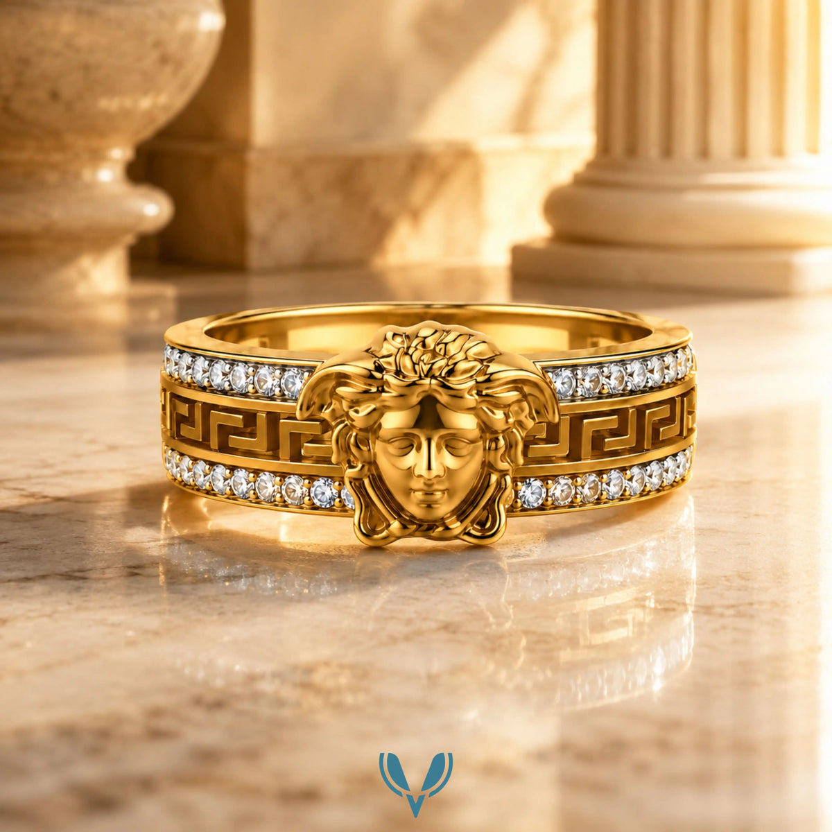 Medusa Inspired Gold Ring