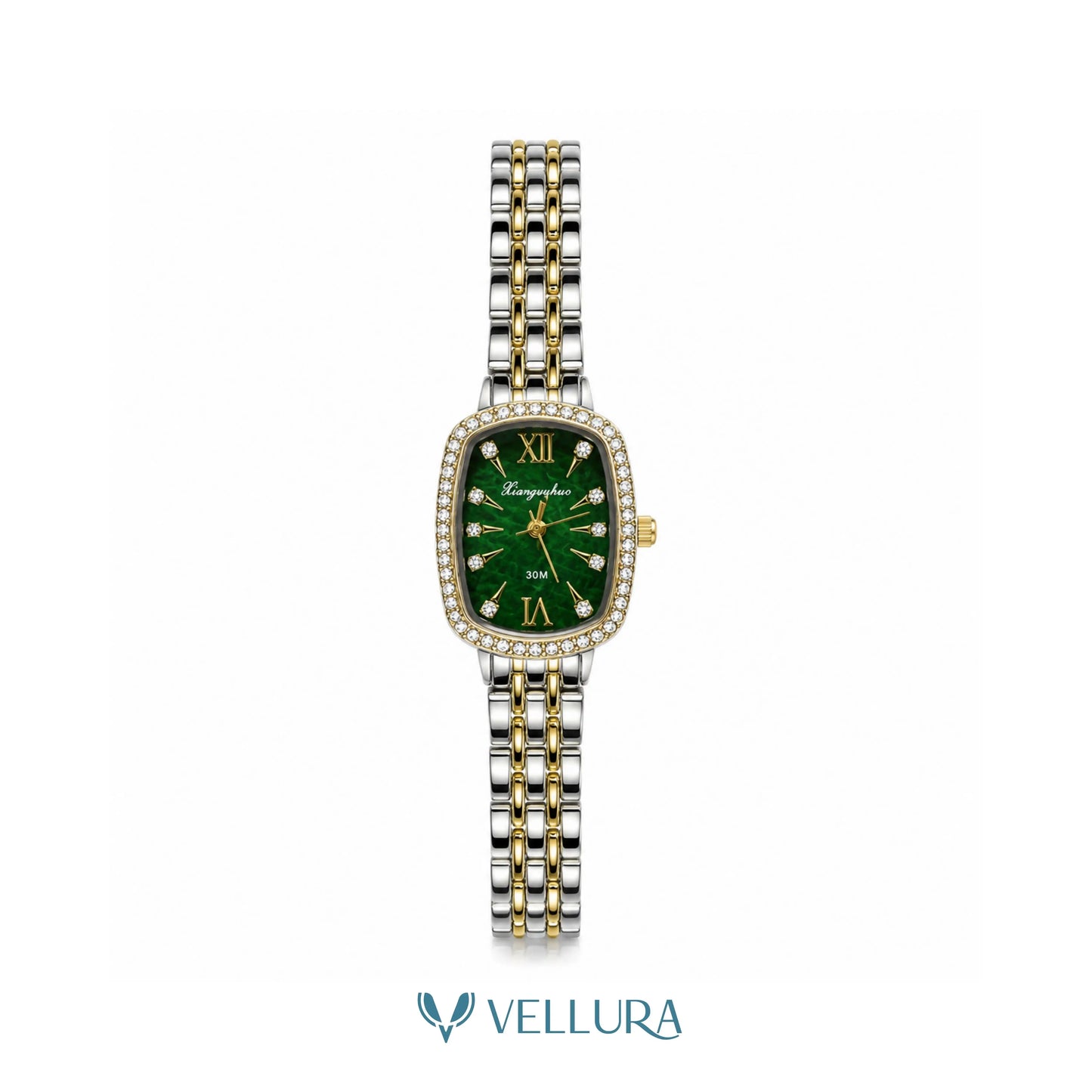 Dual-Tone Green Dial Watch