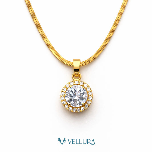 Round Solitaire Pendant Necklace
