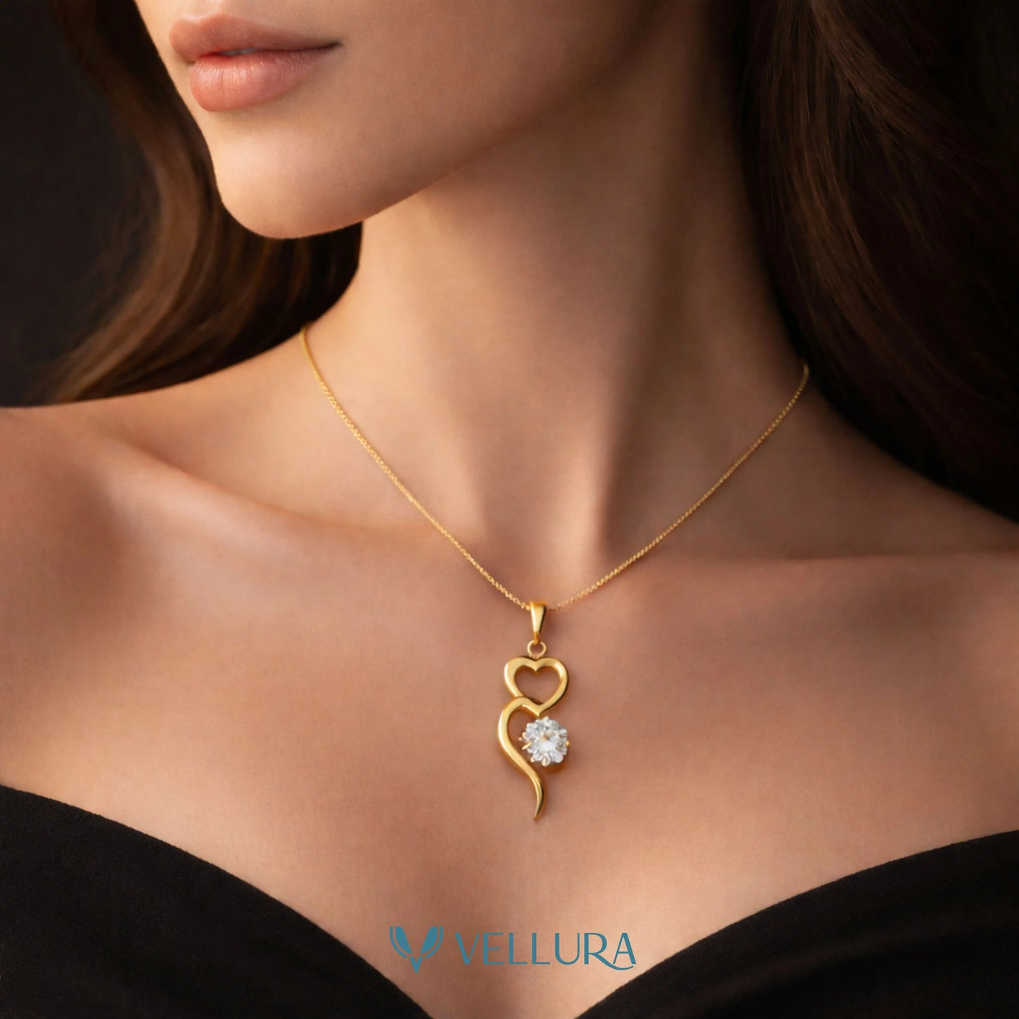 Love Necklace with Swarovski Stone