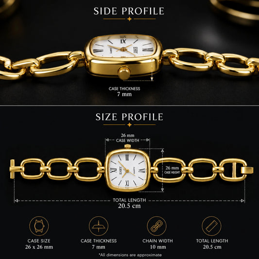 Gold Chain Bracelet Watch