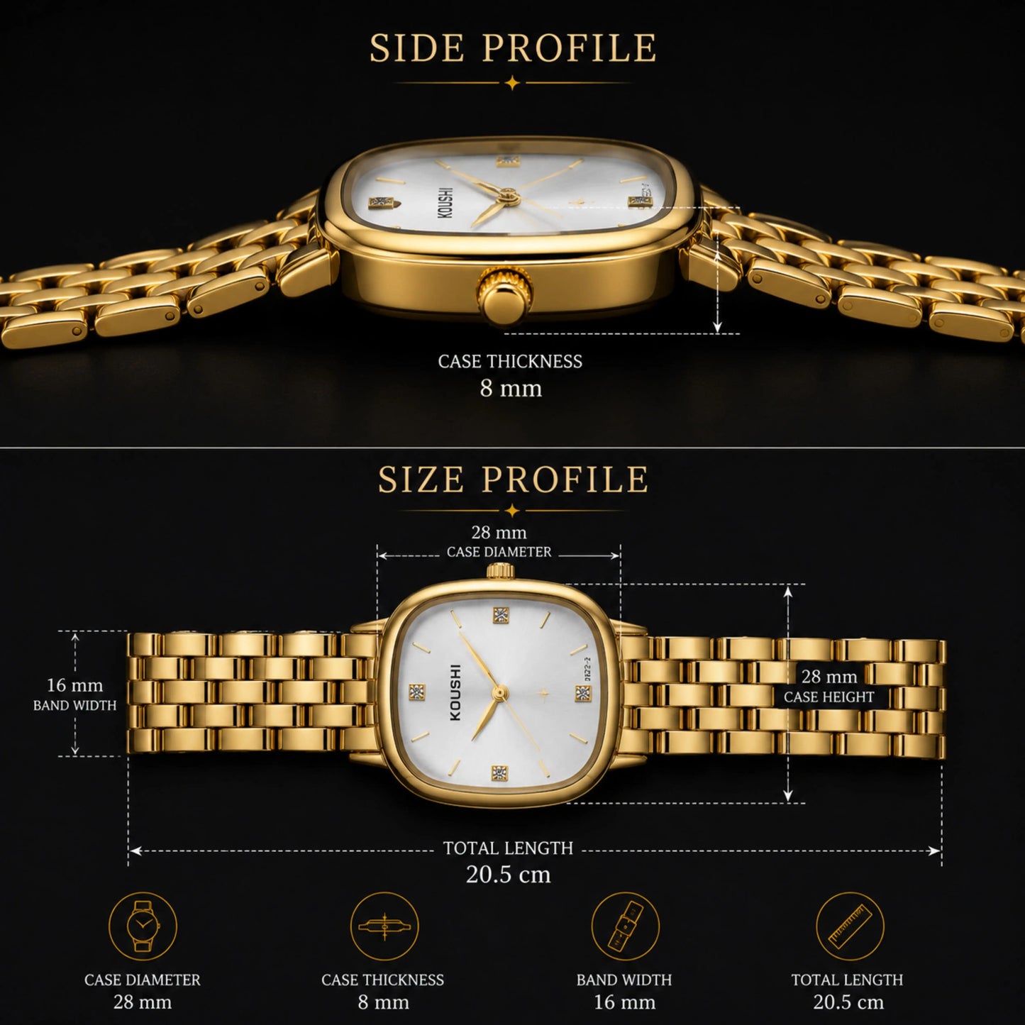 Gold UNISEX Watch