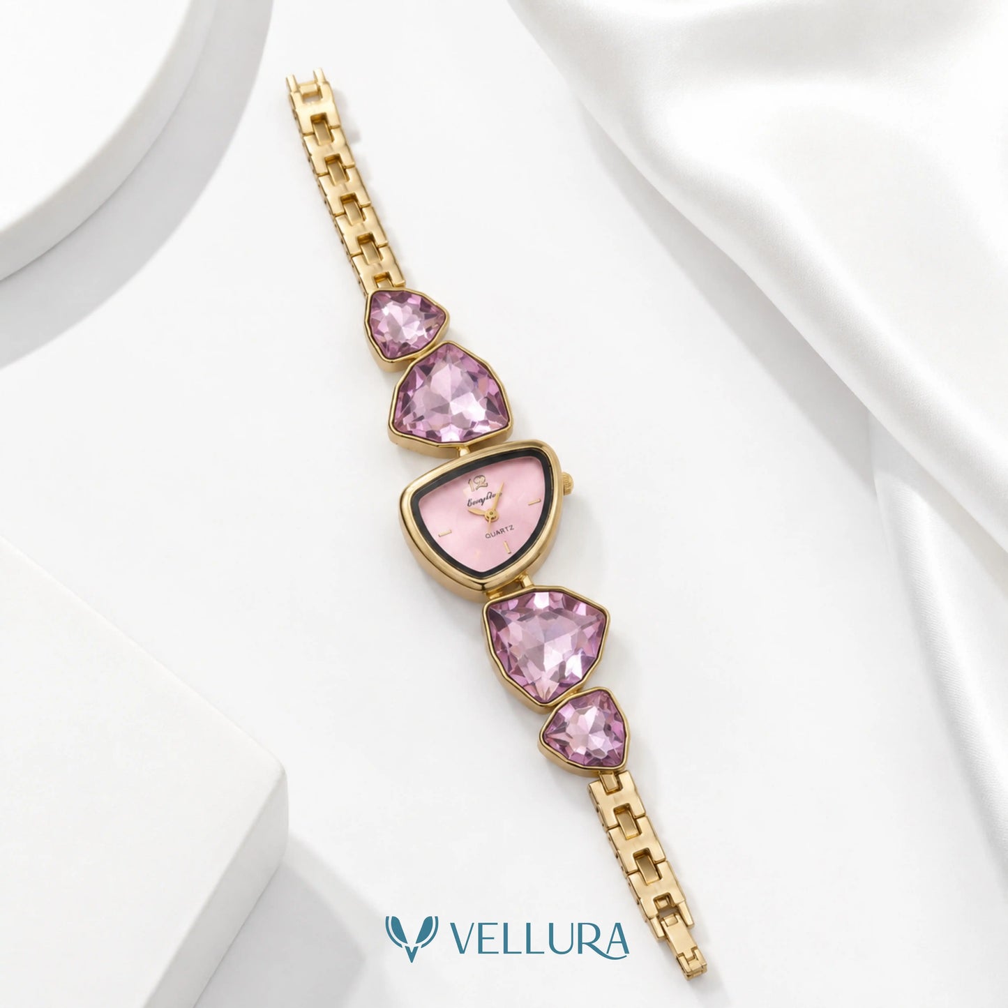 Pink Crystal Luxury Watch