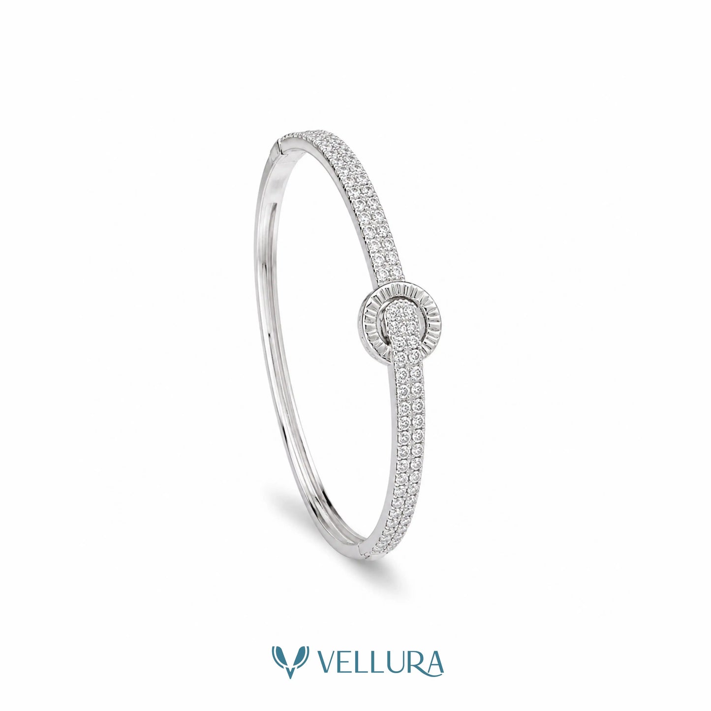 Silver Studded Knot Bracelet