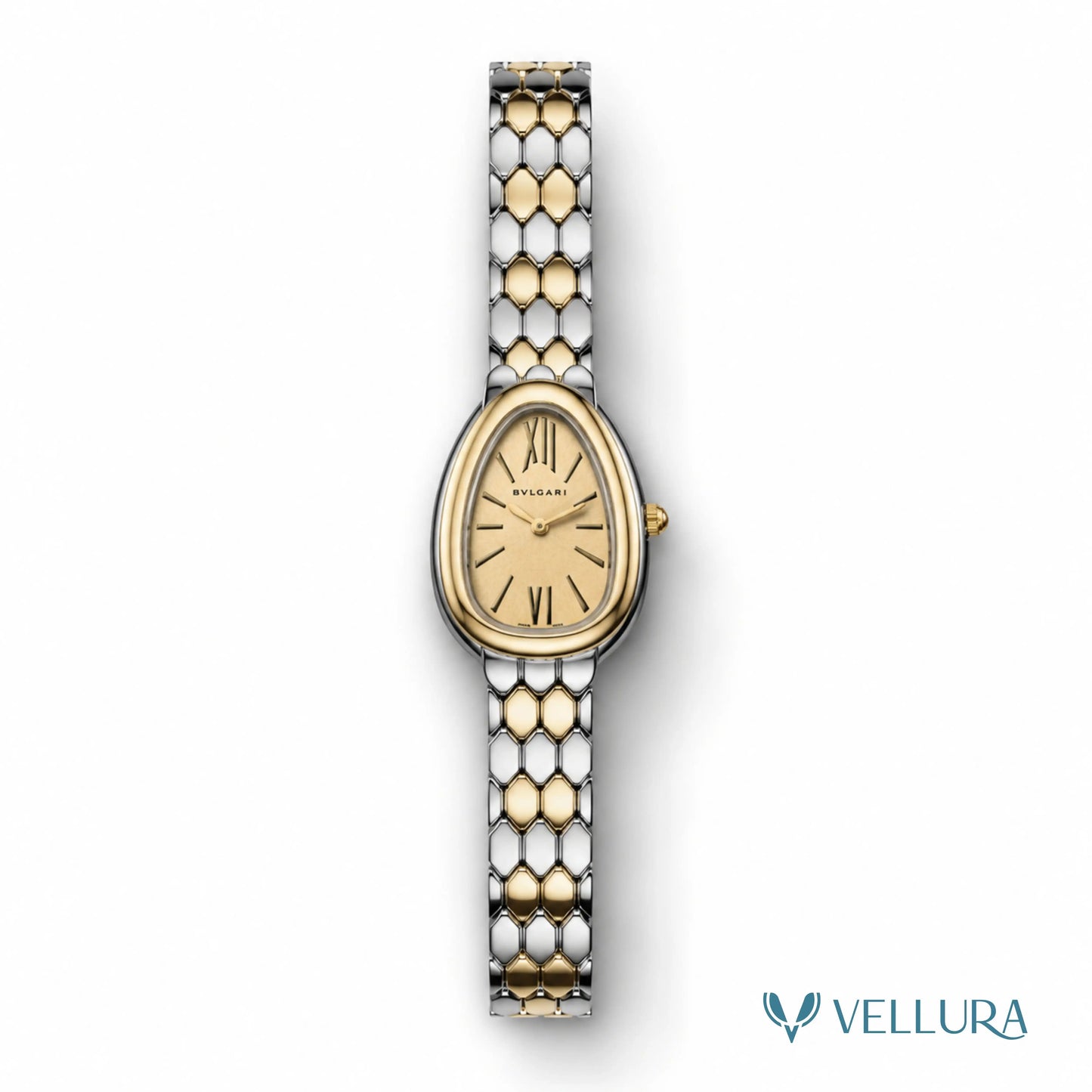 Royale Oval Dual Tone Watch-Bvlgari Inspired