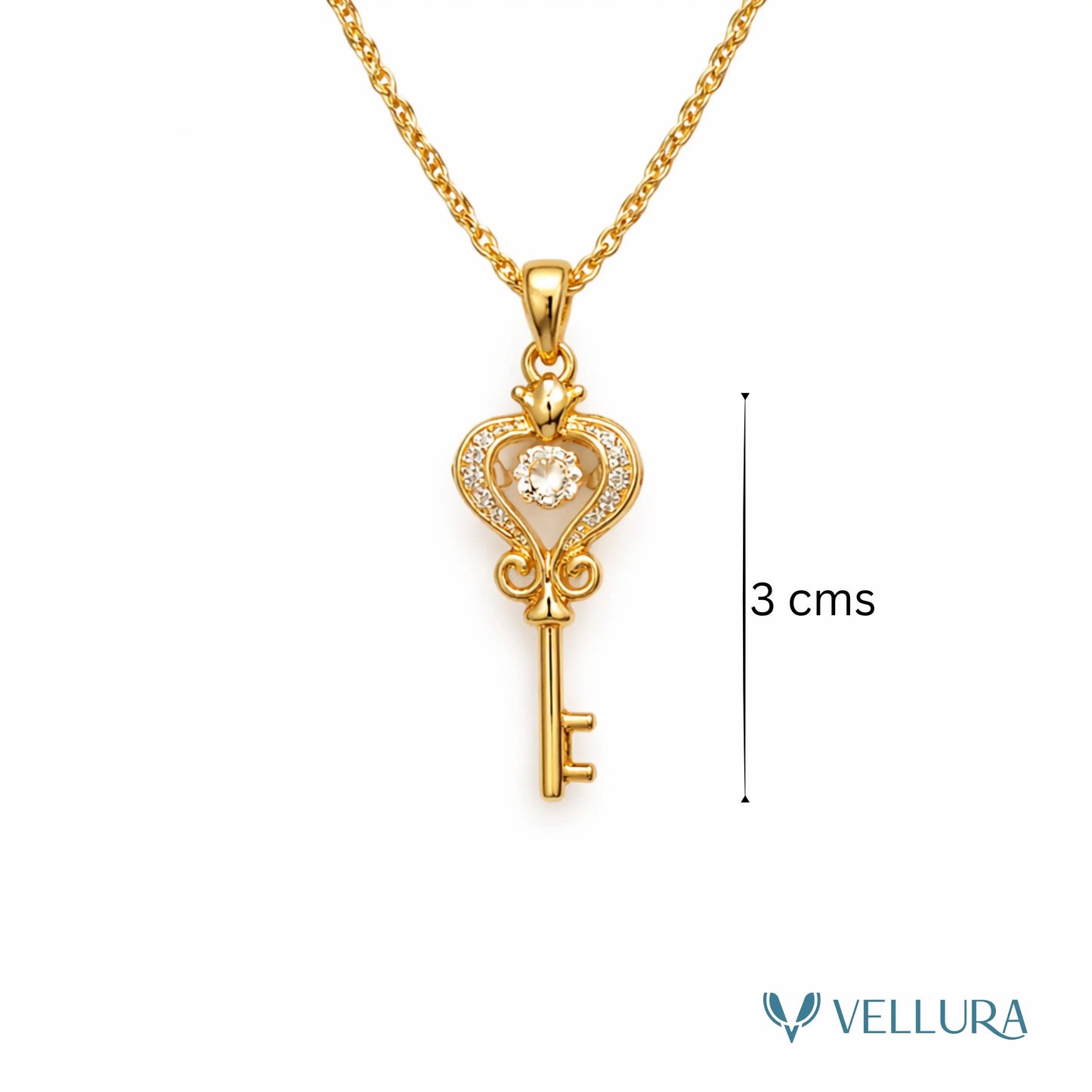 Gold Key Pendant Necklace