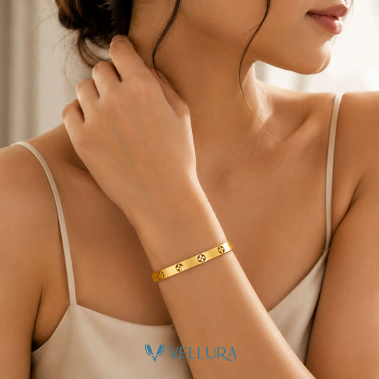 LV Inspired Gold Bracelet