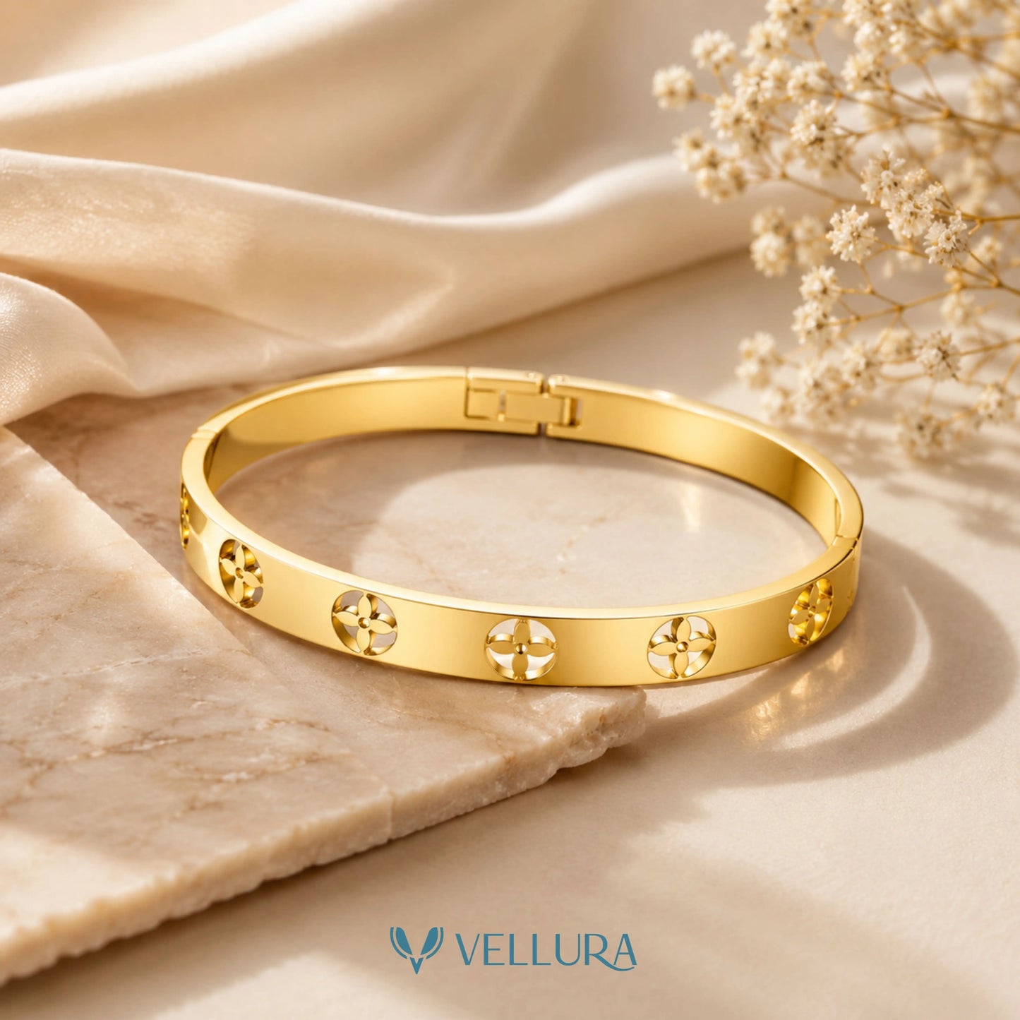 LV Inspired Gold Bracelet