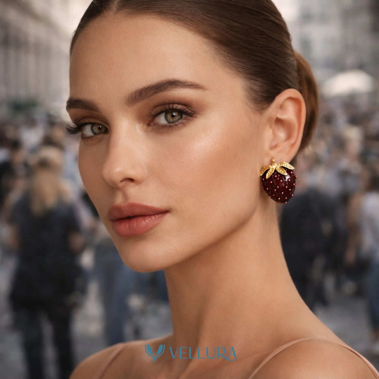 Cute Strawberry Stud Earrings-1