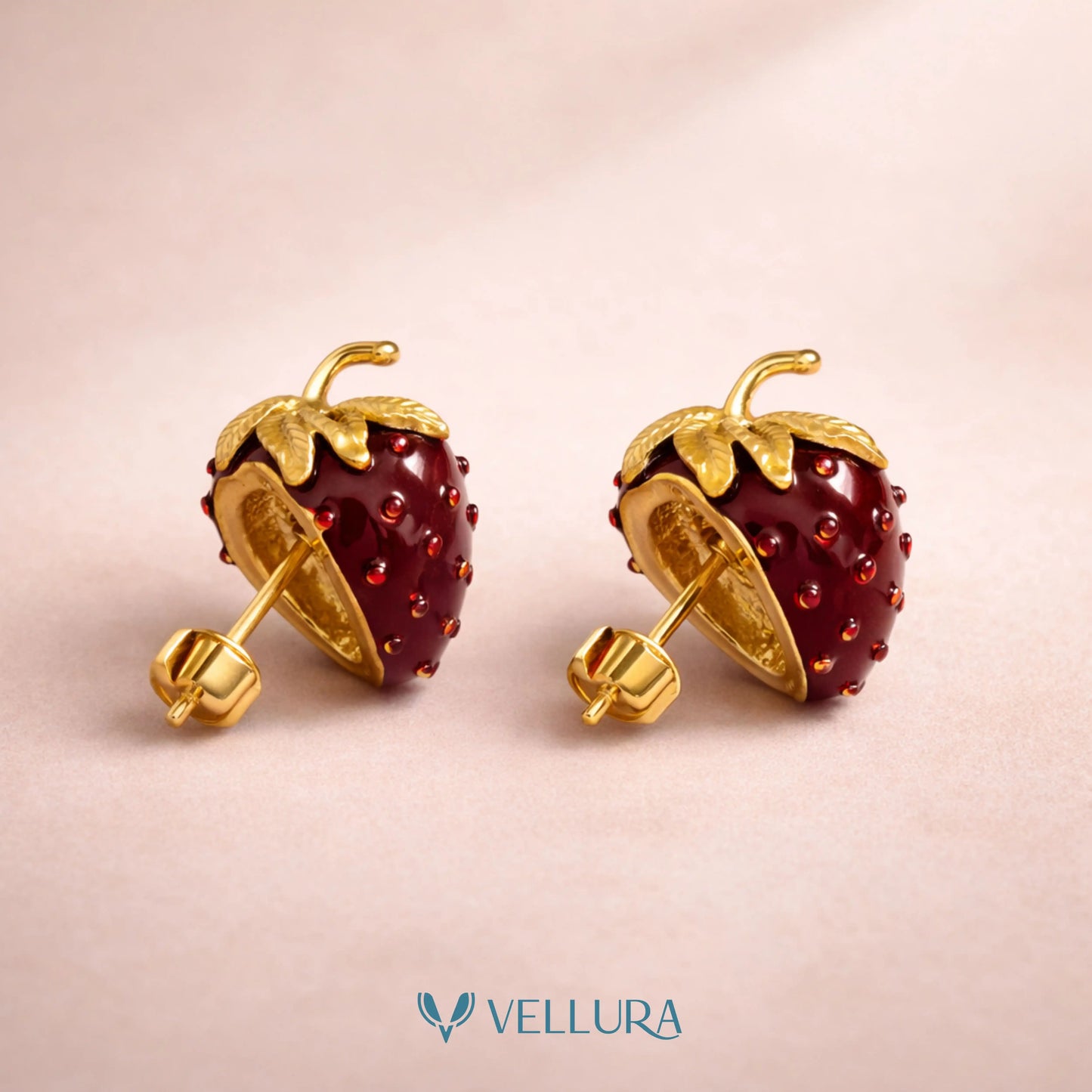 Cute Strawberry Stud Earrings-1