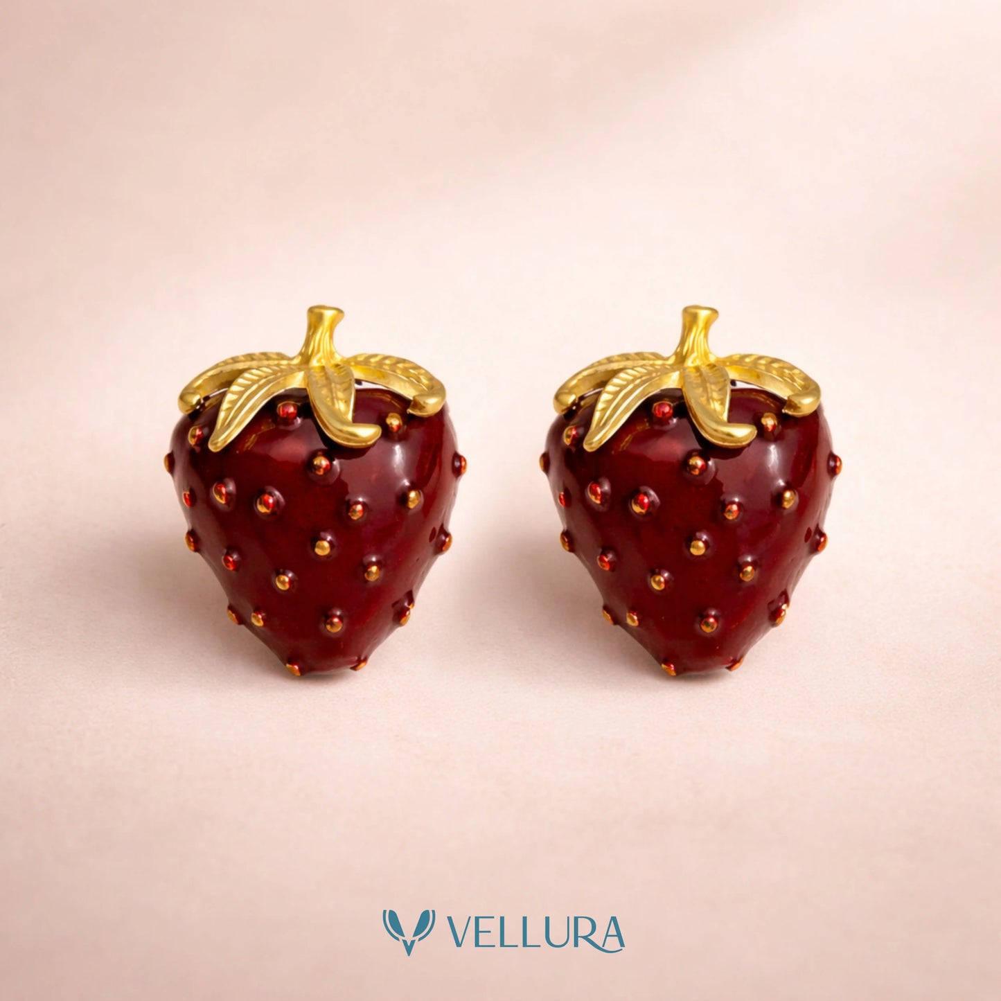 Cute Strawberry Stud Earrings-1