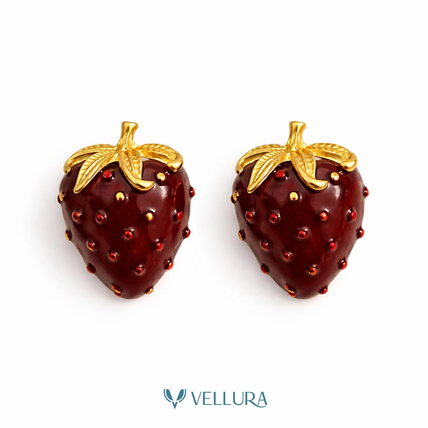Cute Strawberry Stud Earrings-1