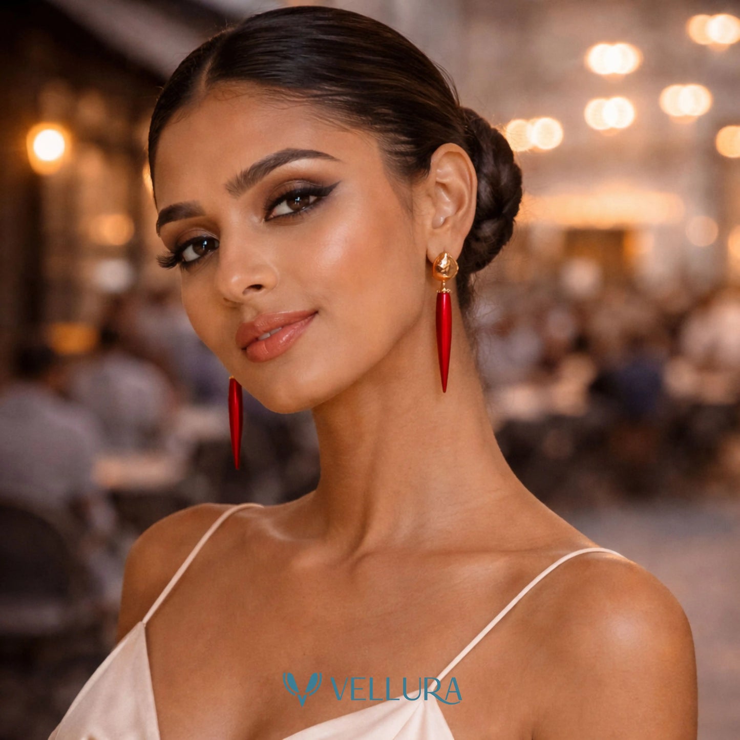 Red mirchi Drop Earrings
