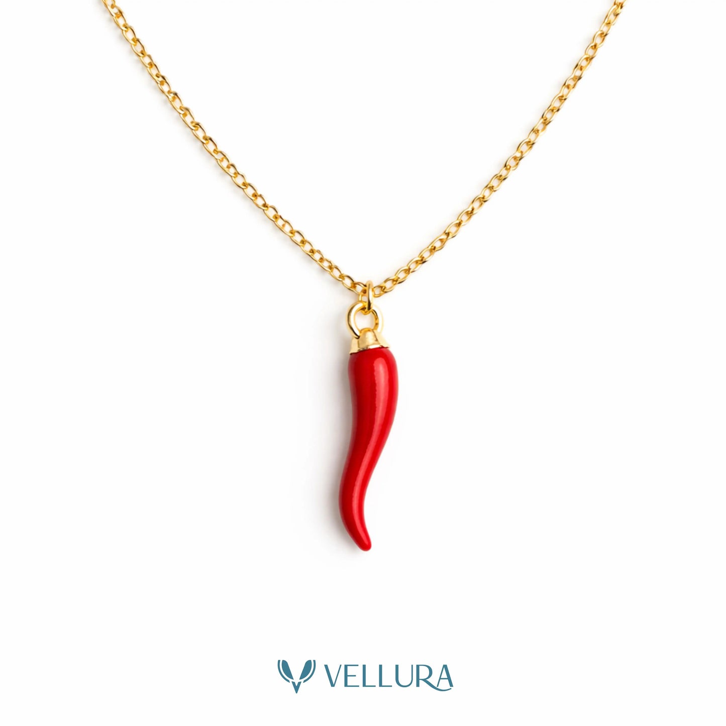 Red mirchi Pendant Necklace