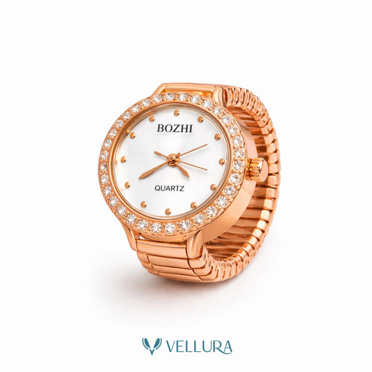 White Dial Finger Watch Ring