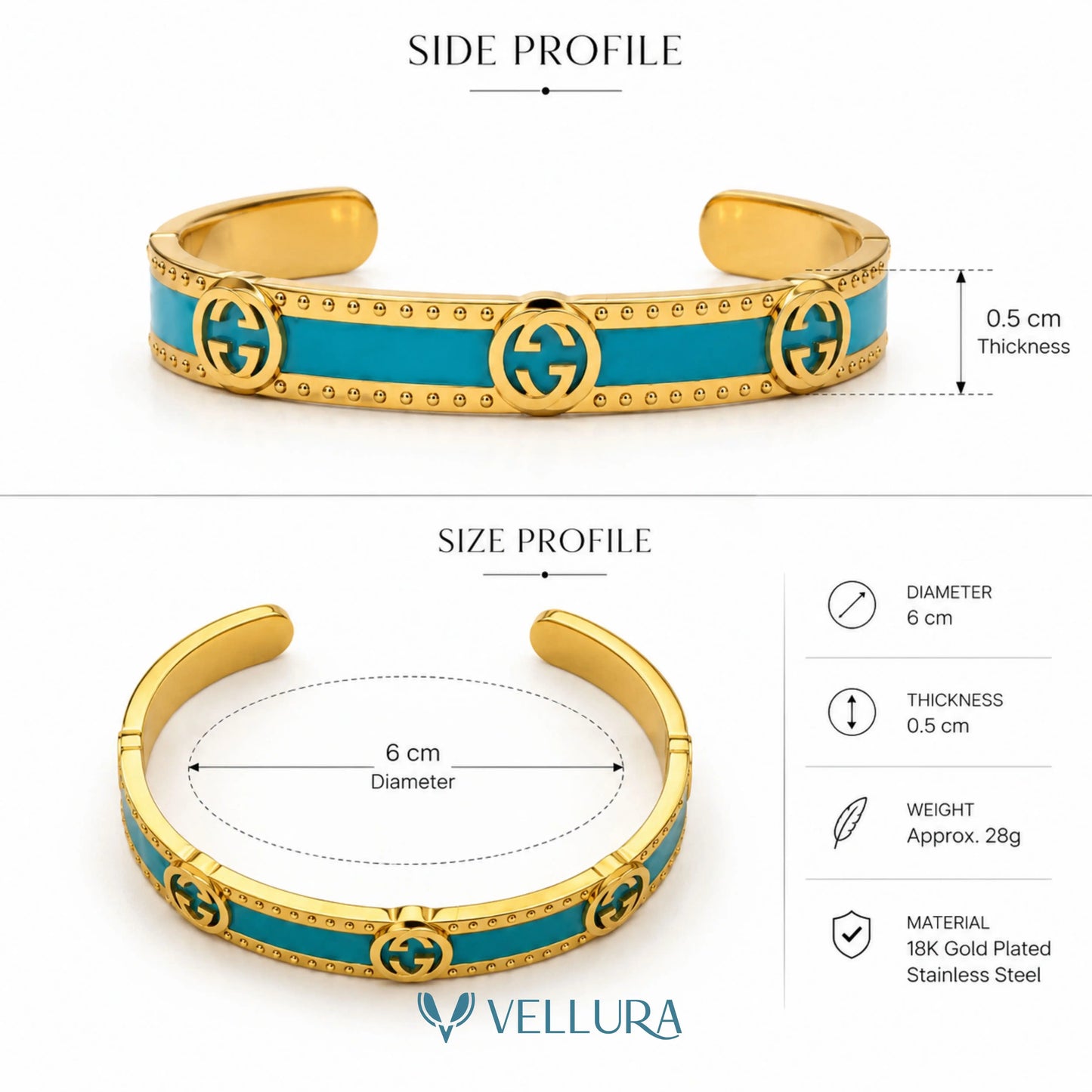 Turquoise Designer Cuff Bracelet
