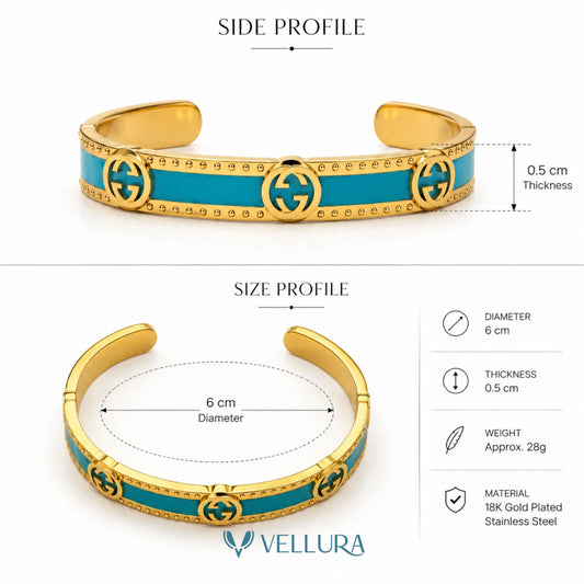 Turquoise Designer Cuff Bracelet