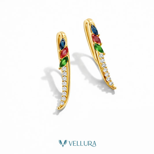 Drop Earrings- MC Cz Stones