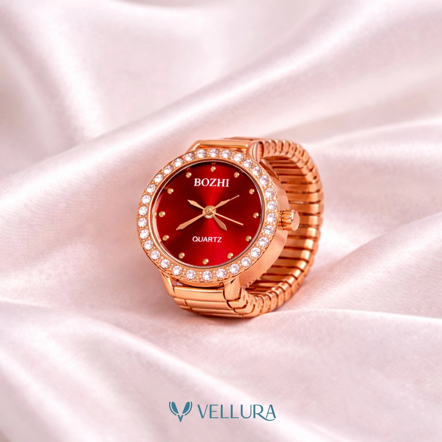 Red Dial Finger Watch Ring