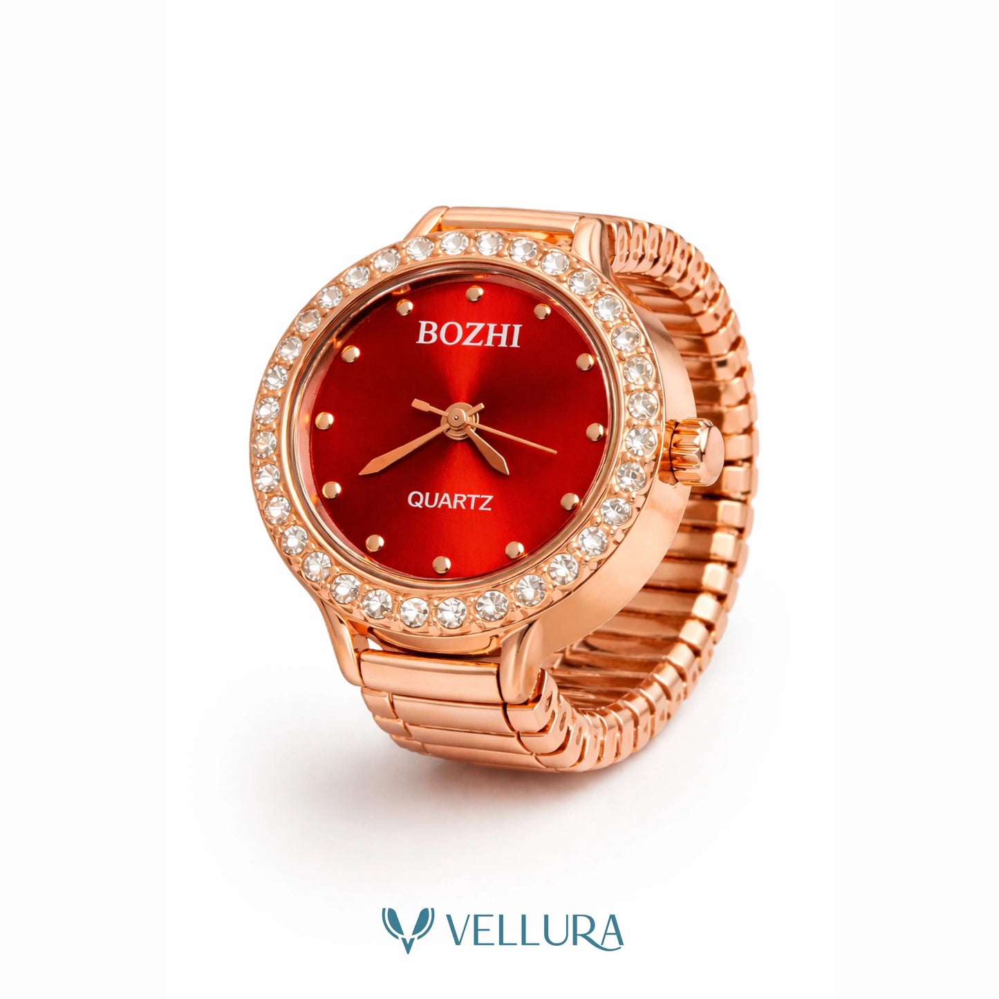 Red Dial Finger Watch Ring