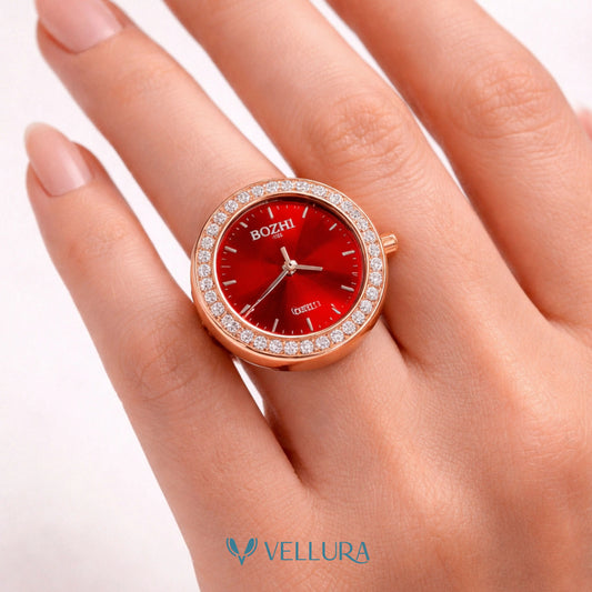 Red Dial Finger Watch Ring