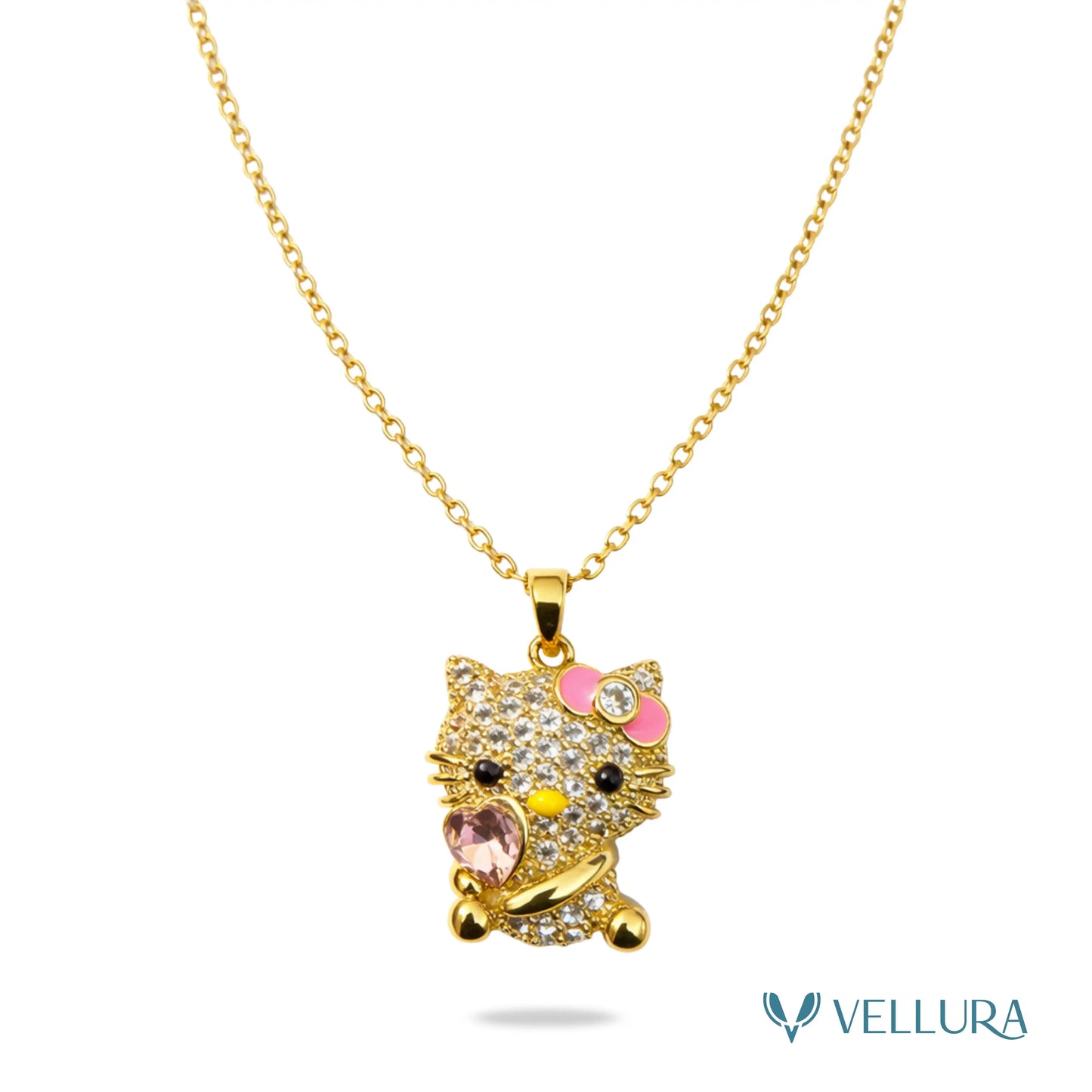 Crystal Kitty Necklace